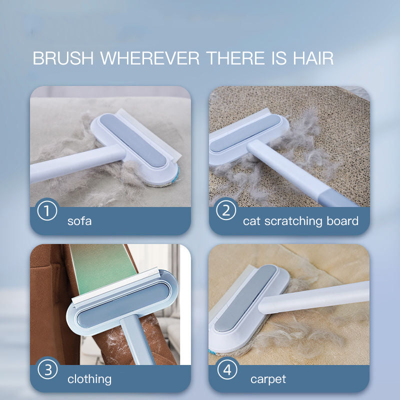 4-in-1 multi-functional brush for removing pet hair and cleaning window screens
