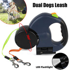 🥇 No-Tangle Dog Walking Leash with Lights