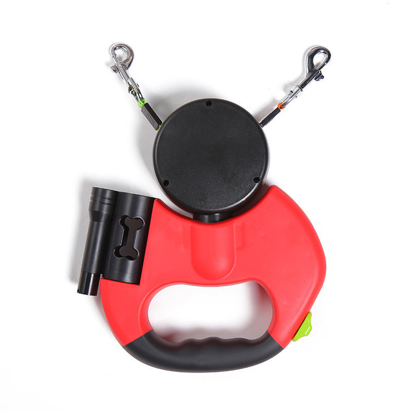 🥇 No-Tangle Dog Walking Leash with Lights